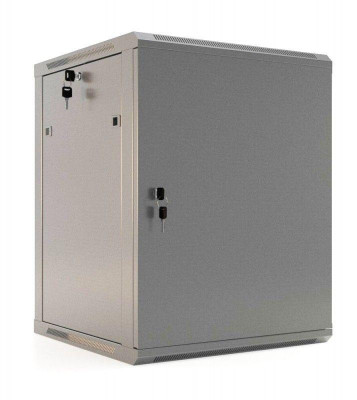 Шкаф настенный (19дюйм) 9U 500х600х450мм метал. передняя дверь с замком две боковые панели (RAL 7035) (разобранный) TWB-0945-SR-RAL7035 сер. Hyperline 451991