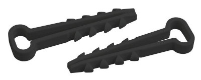 Дюбель-хомут для плоского кабеля 5-8 мм черн. (уп.10шт) Эра Б0059310