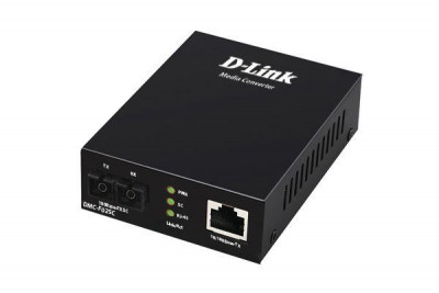 Медиаконвертер DMC-G02SC/A1A (1 порт 100/1000Base-T + 1 порт 1000Base-SX; разъем SC для многомод. оптич. кабеля (до 550м) D-Link 1824149