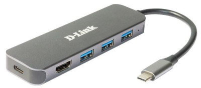 Док-станция DUB-2333/A1A с разъемом USB Type-C 3 портами USB 3.0 1 портом USB Type-C D-Link 1861475