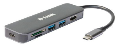 Док-станция DUB-2327/A1A с разъемом USB Type-C 2 портами USB 3.0 1 портом USB Type-C D-Link 1861474
