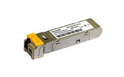 Трансивер SFP промышленный S310T/10KM/A1A WDM с 1 портом 1000Base-BX-D (Tx:1550 нм Rx:1310 нм для одномод. оптич. кабеля (до 10км) D-Link 1607588