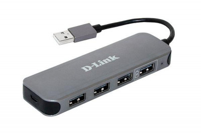 Концентратор DUB-H4/E1A компактный с 4 портами USB 2.0 D-link 1567330