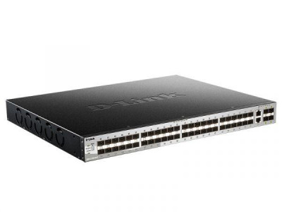Коммутатор управляемый стекируемый L3 DGS-3130-54S/A1A с 48 портами 1000Base-X SFP 2 портами 10GBase-T и 4 портами 10GBase-X SFP+ D-Link 1605859