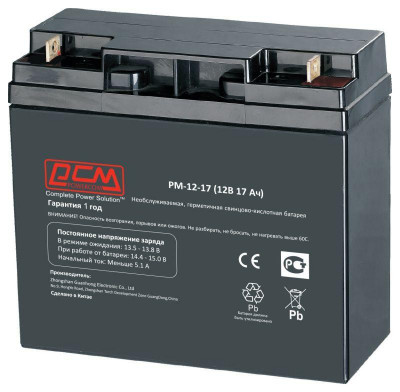 Батарея для ИБП PM-12-17 12В 17А.ч POWERCOM 1435623