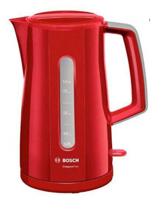 Чайник электрический TWK3A014 1.7л 2400Вт (корпус: пластик) красн. Bosch 1672663