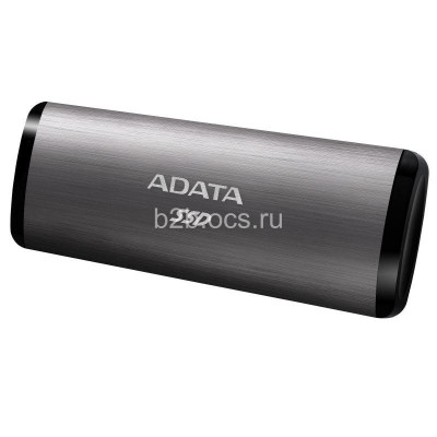 Диск жесткий внешний ASE760-512GU32G2-CTI 512GB SE760 External SSD USB 3.2 Gen2 Type-C R1000/W1000 Titan-Gray ADATA 1000582969
