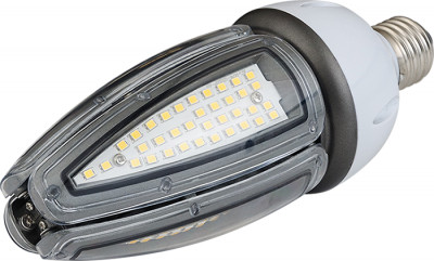 Лампа светодиодная Corn 25/3800 25Вт кукуруза прозрачная 3000К тепл. бел. E27 3800лм 220В 0.8PF 80Ra Кп<2 Diora DC25-E27-3K