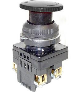 Выключатель кнопочный КЕ-131 У3 исп.3 2р гриб с фиксацией IP40 10А 660В черн. Электротехник ET529300