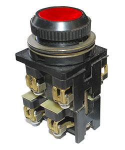 Выключатель кнопочный ВК30-10-22110-40 У2 2з+2р цилиндр IP40 10А 660В красн. Электротехник ET053777