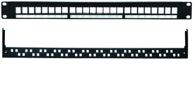 Патч-панель 19дюйм наборная UTP 1U 24 порта черн. Eurolan 27B-00-24BL
