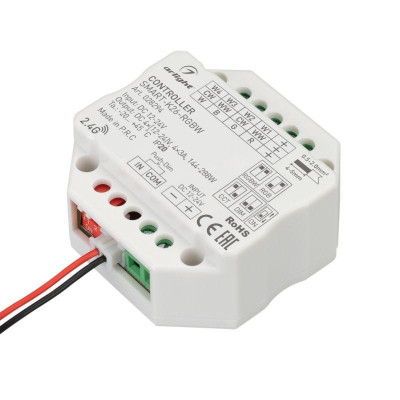Контроллер SMART-K26-RGBW 12-24В 4х3А 2.4G IP20 пластик. Arlight 028294