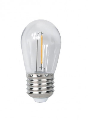 Лампа светодиодная филаментная PLED-ECO-S14 1Вт 2700К тепл. бел. CLEAR E27 для Белт-лайт Pro JazzWay 5040625