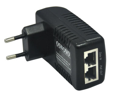 Инжектор PoE Gigabit Ethernet на 1 порт PoE - до 15.4W Midspan-1/151GA OSNOVO 1000634329