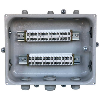 Коробка клеммная КЗНС-32 У2 32 зажима IP54 (пластиковые вводы PG) Электротехник ET000646