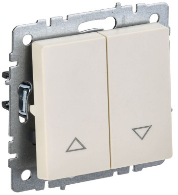 Выключатель жалюзи СП BRITE ВС10-1-5-БрКр 10А механизм беж. IEK BR-V15-0-10-K10