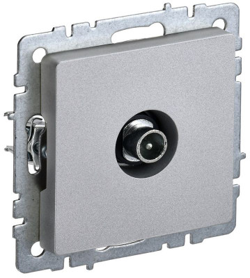 Розетка телевизионная проходная TV СП Brite РТВ10-0-БрА механизм алюм. IEK BR-A10-P-K47