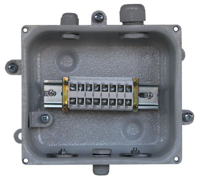 Коробка клеммная КЗНС-08 У2 8 зажимов IP54 (пластиковые вводы PG) Электротехник ET000620