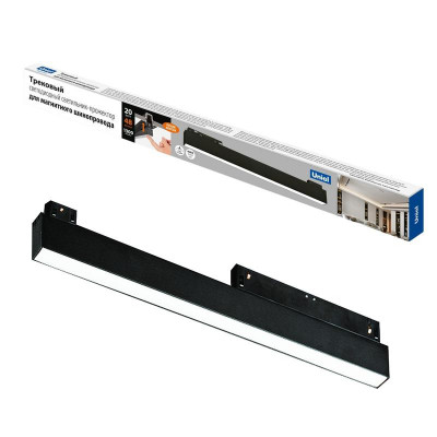 Светильник-прожектор светодиодный трековый ULB-M70-20W/4000K/35 BLACK 4000К 2000лм линейный для магнитн. шинопровода черн. Uniel UL-00008744