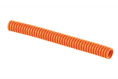 Труба гофрированная ПП тяжелая d20мм с протяжкой оранж. (уп.100м) Ruvinil 42011