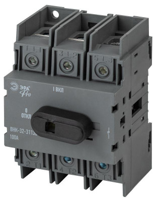 Выключатель-разъединитель ВНК-32-31130 PRO mvr20-3-100E 3П 100А с установленной фронтальной рукояткой управления Эра Б0054008