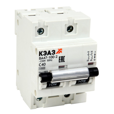 Выключатель автоматический модульный ВА47-100-2C32-УХЛ3 (10кА) КЭАЗ 318123