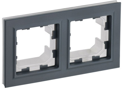 Рамка 2-м BRITE IP44 РУ-2-БрГ-44 граф. IEK BR-M22-44-K53