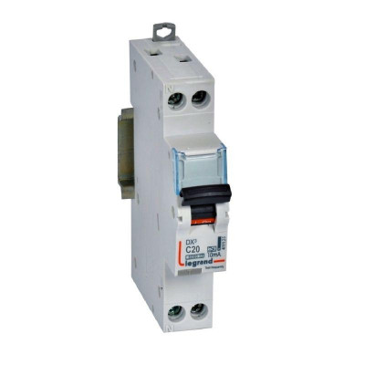 Выключатель автоматический дифференциального тока АВДТ DX3 1П+Н 6000А C20 10мА тип А 1мод. Leg 411125