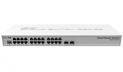 Коммутатор CRS326-24G-2S+RM Cloud Router Switch 326-24G-2S+RM с RouterOS L5 1U монтаж в стойку Mikrotik 1463834