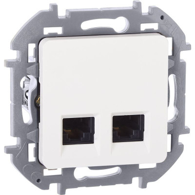 Розетка компьютерная 2-м Inspiria RJ45 кат.5E UTP бел. IEK 673835
