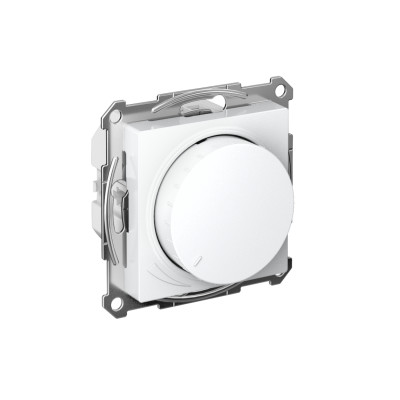 Светорегулятор поворотно-нажимной AtlasDesign 400Вт механизм бел. SE ATN000123