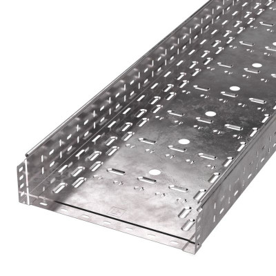 Лоток листовой перфорированный 400х100 L3000 сталь 1мм Стандарт Промрукав PR16.0016