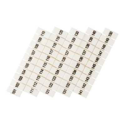 Маркеры для UT/ST/Push-in 2.5 с нумерацией 100-150 (уп.100шт) EKF zb-st-2.5-100-150