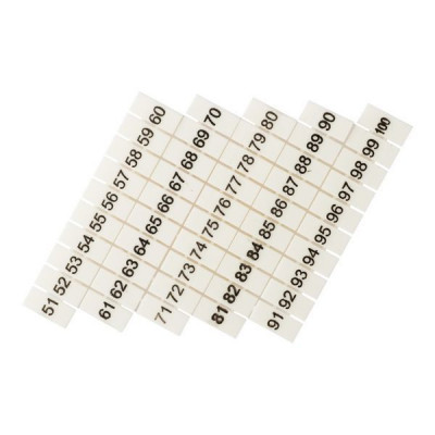 Маркеры для UT/ST/Push-in 2.5 с нумерацией 50-100 (уп.100шт) EKF zb-st-2.5-50-100