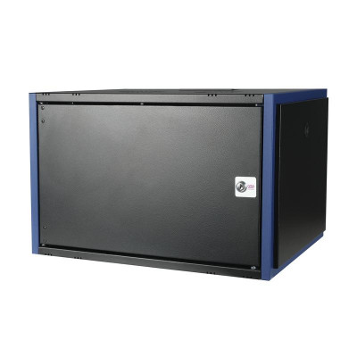 Шкаф настенный 19дюйм 7U 600х450 дв. метал. черн. Datarex DR-610011