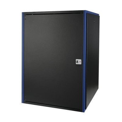 Шкаф настенный 19дюйм 15U 600х600 дв. метал. черн. Datarex DR-610321