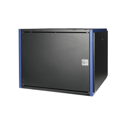 Шкаф настенный 19дюйм 9U 600х600 дв. метал. черн. Datarex DR-610121