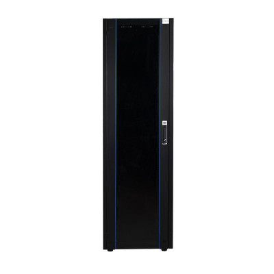 Шкаф напольный 19дюйм 42U 600х1200 передн. дверь стекл.; задн. стенка метал. черн. Datarex DR-700551