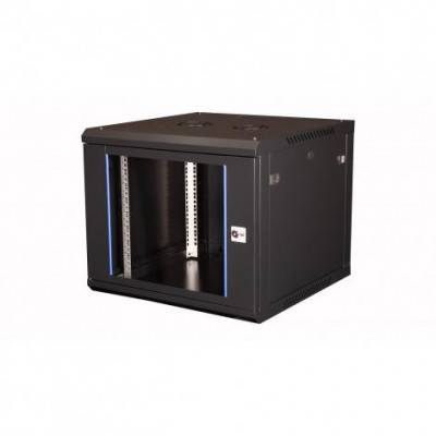 Шкаф настенный 19дюйм 12U 600х600 дв. стекл. сер. Datarex DR-600220