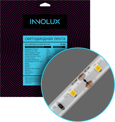 Лента светодиодная 97 352 СДЛ-2835CW60-4.8-CRI97-IP65-24V (уп.5м) INNOLUX 97352