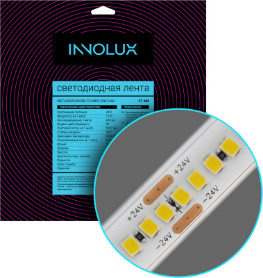 Лента светодиодная 97 380 СДЛ-2835CW238-17-CRI97-IP67-24V (уп.5м) INNOLUX 97380
