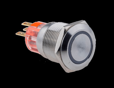 Кнопка IP67 с подсветкой бел. с фиксацией 1NO+1NC 24В AC/DC MT67-F24W11 ОВЕН 107341