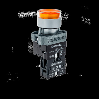 Кнопка с LED подсветкой желт. 220В AC/DC 1NO метал. MTB2-BW3563 ОВЕН 58207
