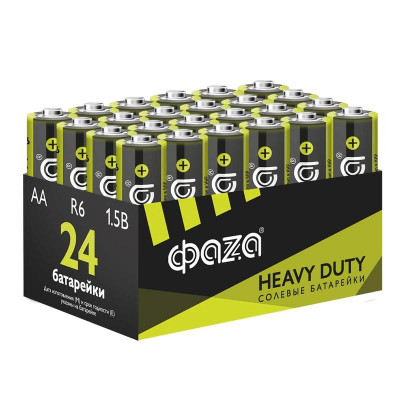 Элемент питания солевой AA/R6 1.2В Heavy Duty Pack-24 (уп.24шт) ФАZА 5042292