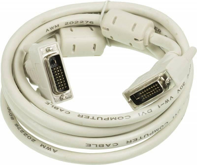 Кабель RD-DVI-3-BR DVI-D Dual Link (m) 3м феррит. кольца сер. (блист.) NINGBO 841573