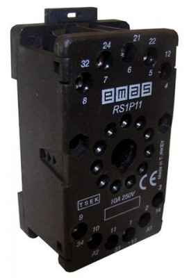 Колодка на 11 выводов черн. EMAS RS1P11H1