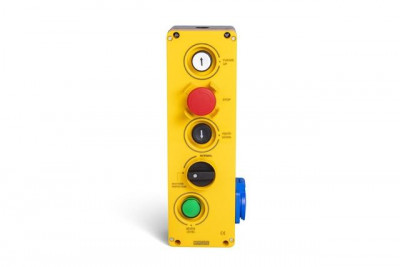 Пульт управления 5 кнопок 1 евро розетка желт./черн. EMAS PA5501