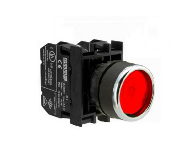 Кнопка с фиксацией B102FК (1НО+1НЗ) красн. EMAS B102FK