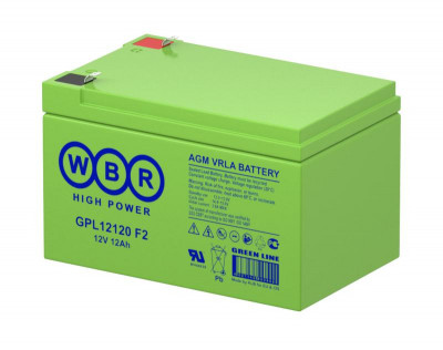 Аккумулятор 12В 12А.ч WBR GPL12120 F2 WBR