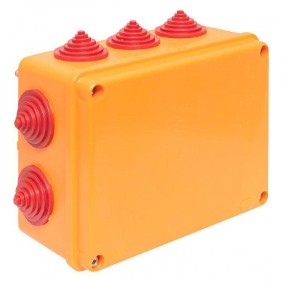 Коробка огнестойкая 190х140х70мм IP55 3 двойных клеммника 1.5-25кв.мм EKF plc-kmrf-190-6-25